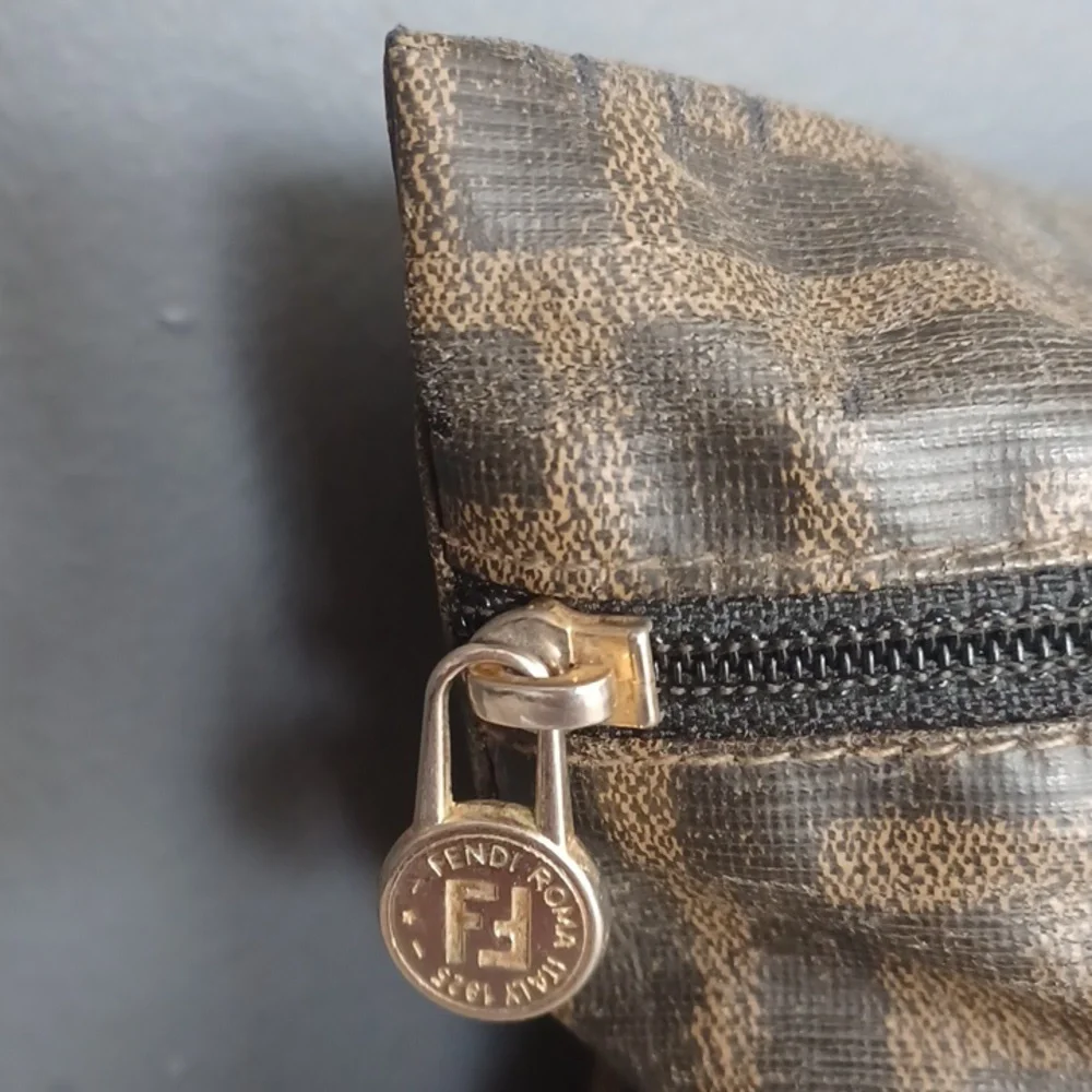 Vintage Fendi Brown Monogram Pouch